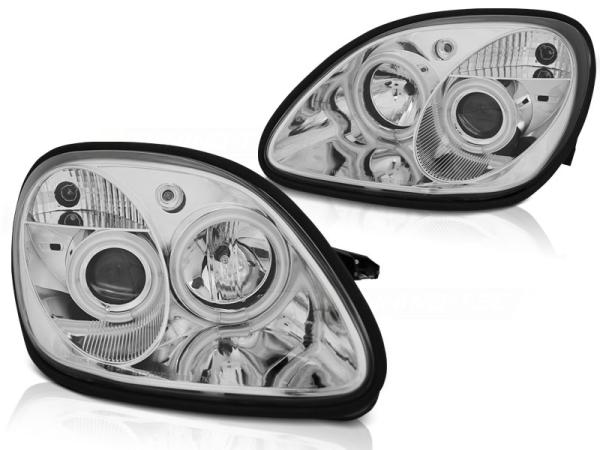 Scheinwerfer CCFL Angel Eyes für Mercedes SLK R170 Bj. 96-04 Chrom